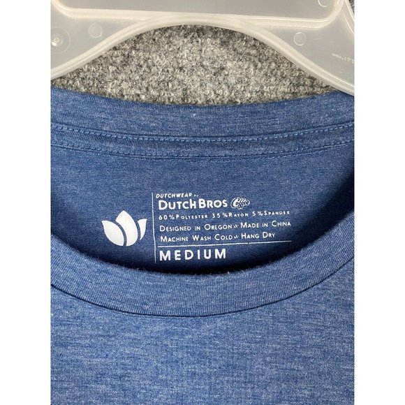 Dutch Bros T-Shirt Men's Medium Adults Short Sleeve Polyester Blend M - Picture 3 of 7